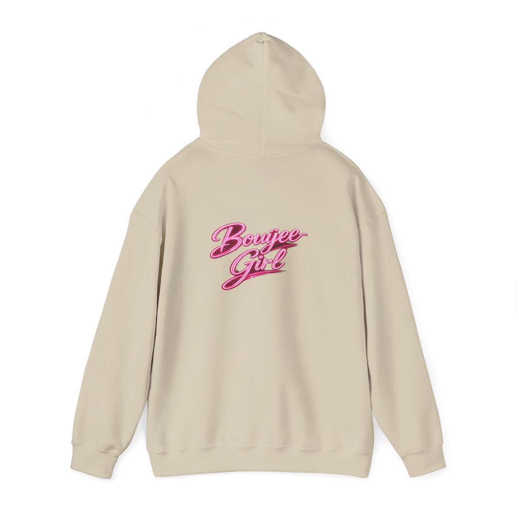 Bouijee Girl Pink Script Hoodie