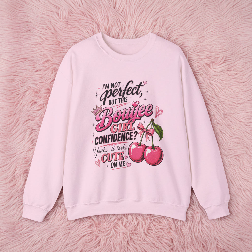 Bouijee Girl Confidence Pink Sweatshirt