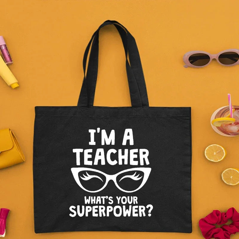 Teacher Canvas Tote Bag