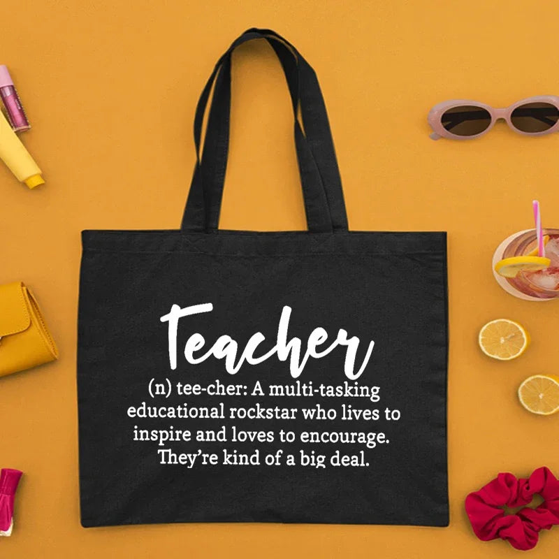 Teacher Canvas Tote Bag