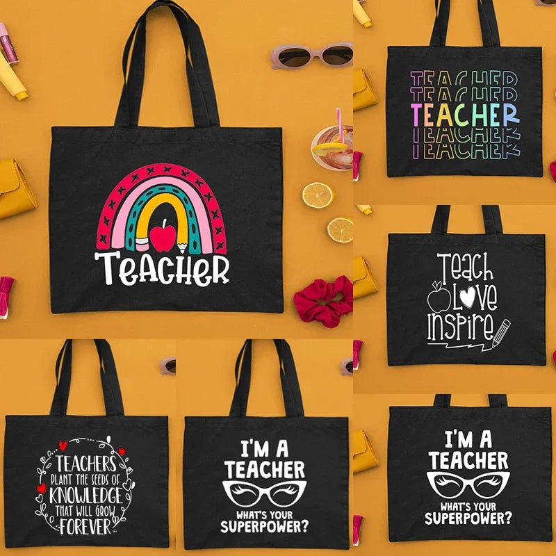Teacher Canvas Tote Bag