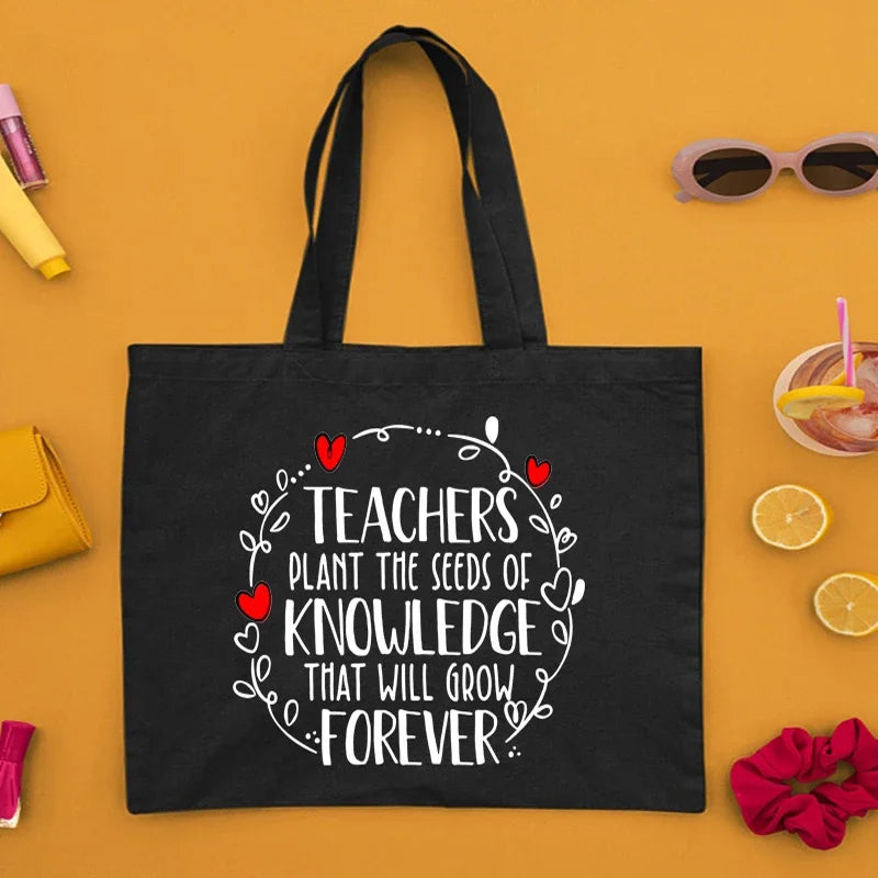 Teacher Canvas Tote Bag