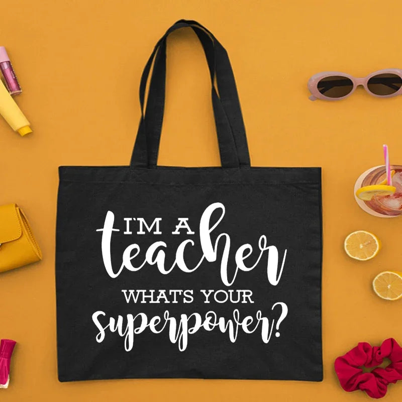 Teacher Canvas Tote Bag