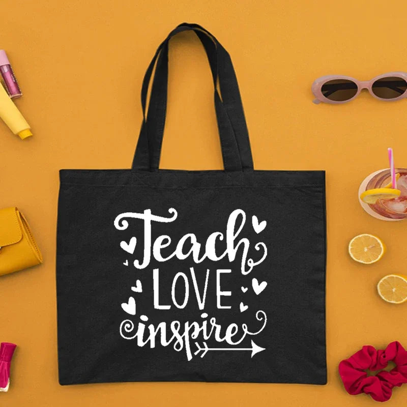 Teacher Canvas Tote Bag