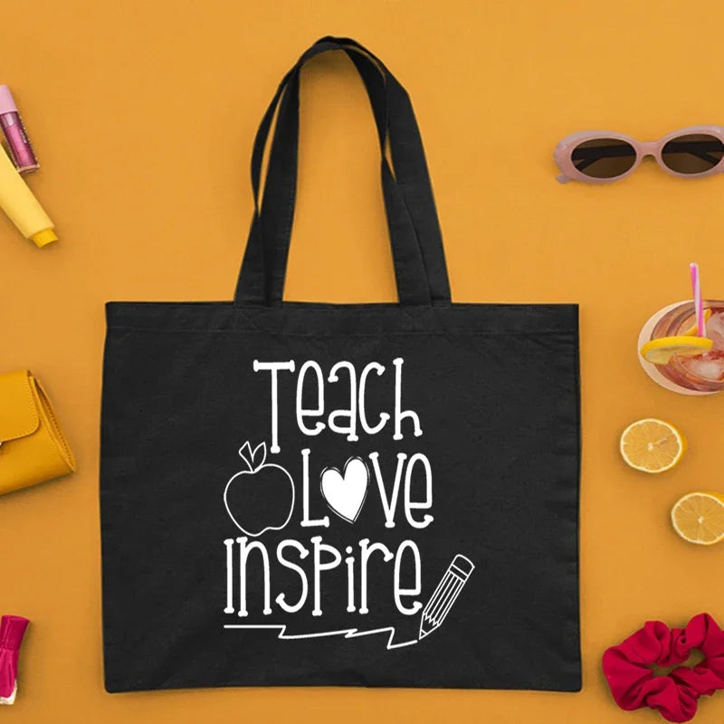 Teacher Canvas Tote Bag