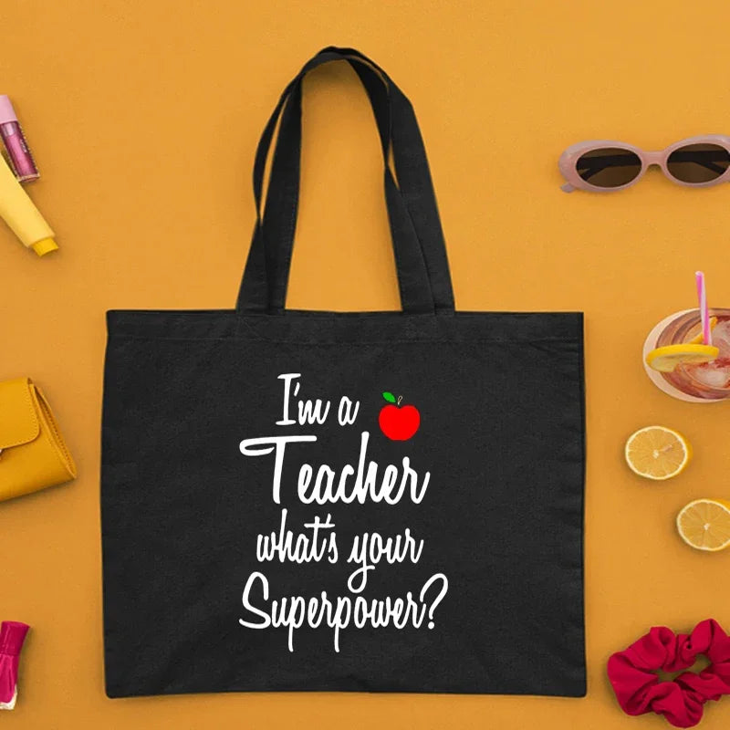 Teacher Canvas Tote Bag