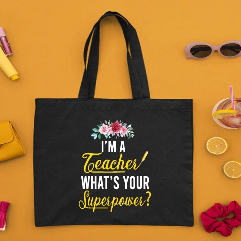 Teacher Canvas Tote Bag