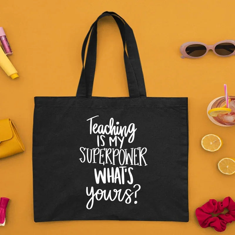 Teacher Canvas Tote Bag